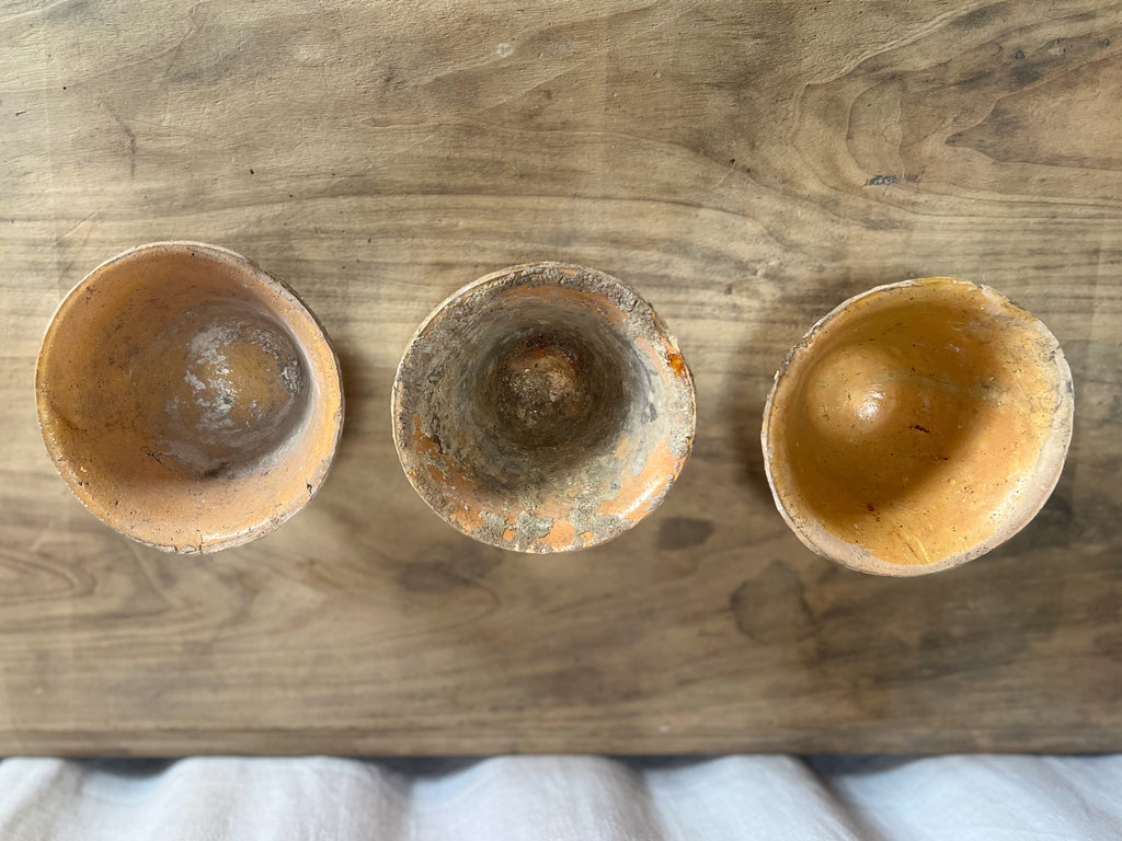 Set of 3 Terracotta French Sap Pots