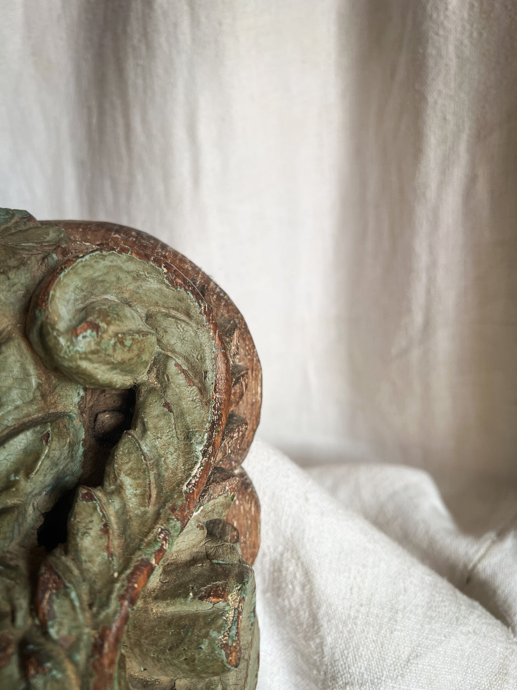 Carved Wood Architectural Fragment / Corbel