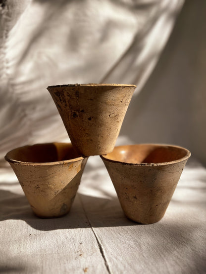 Set of 3 Terracotta French Sap Pots