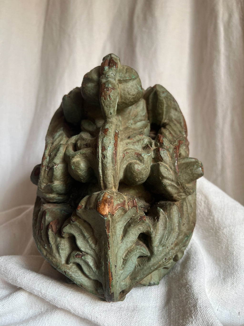 Carved Wood Architectural Fragment / Corbel