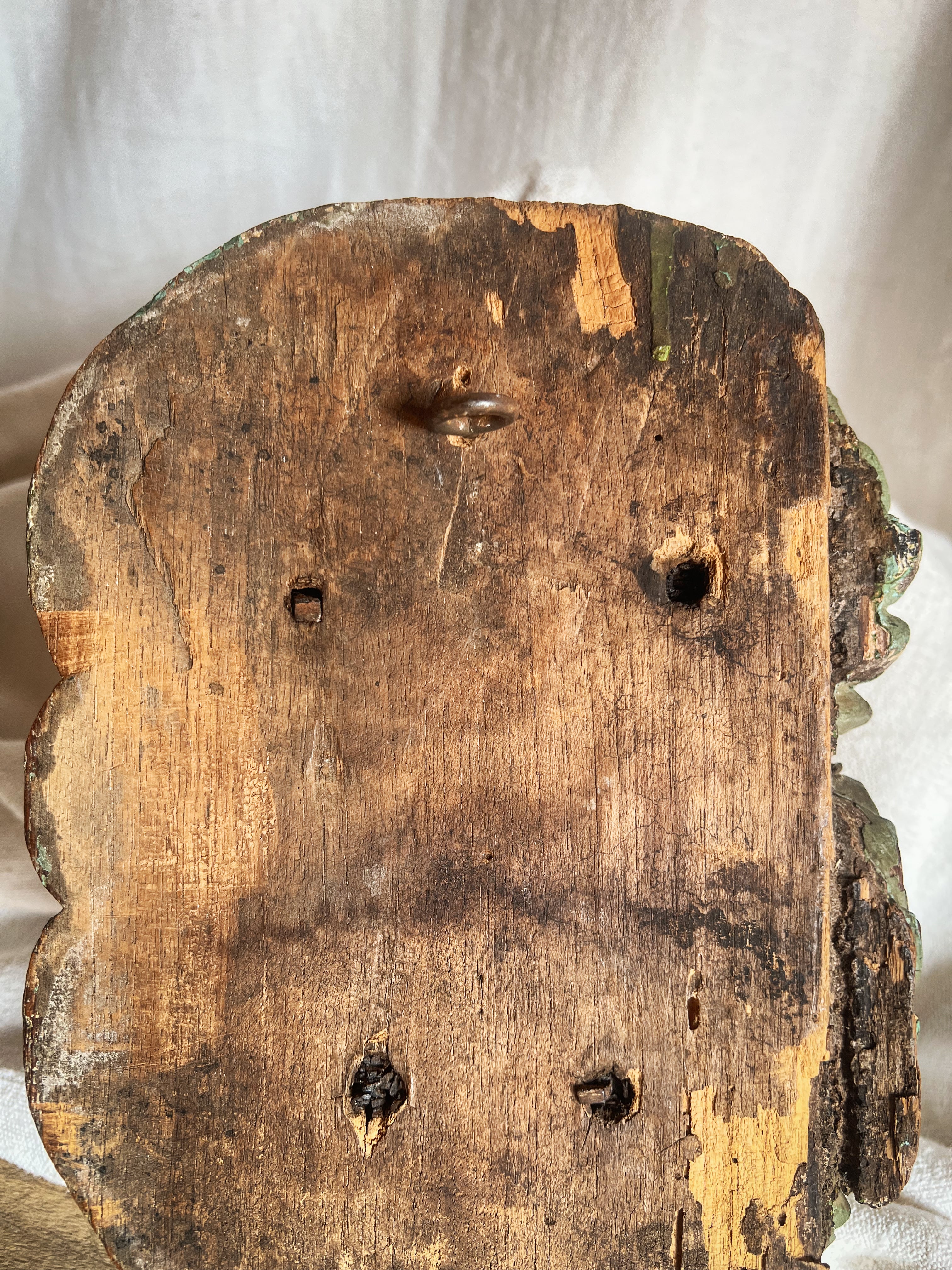 Carved Wood Architectural Fragment / Corbel