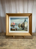 Oil Painting of Concarneau Brittany, Signed “M”