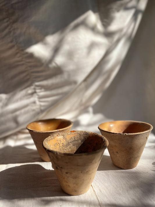 Set of 3 Terracotta French Sap Pots