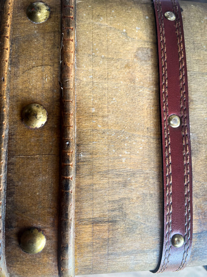 Handmade Wooden Luggage with Leather Straps