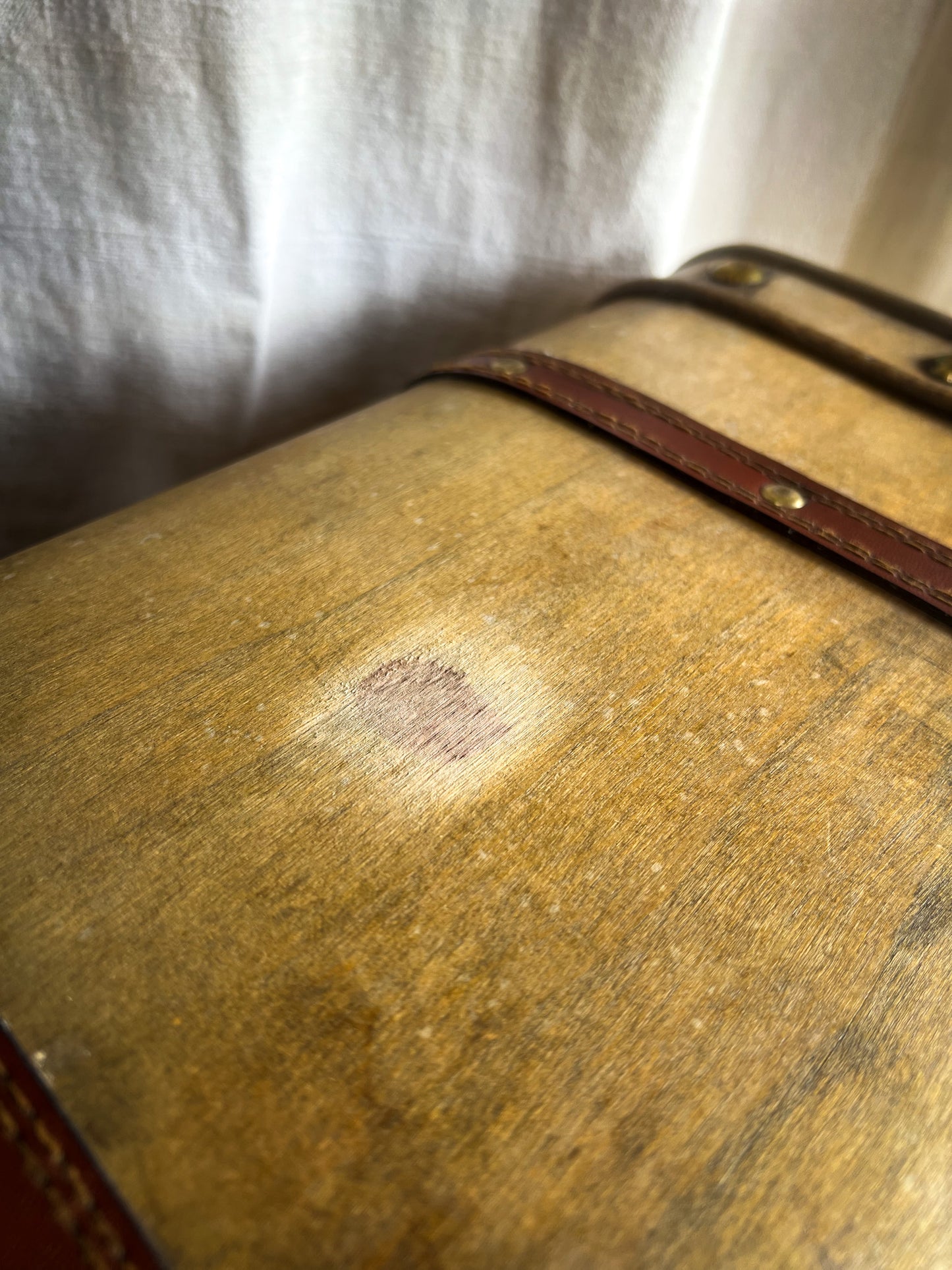Handmade Wooden Luggage with Leather Straps