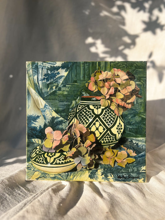 Hydrangea in Pot Still Life Painting