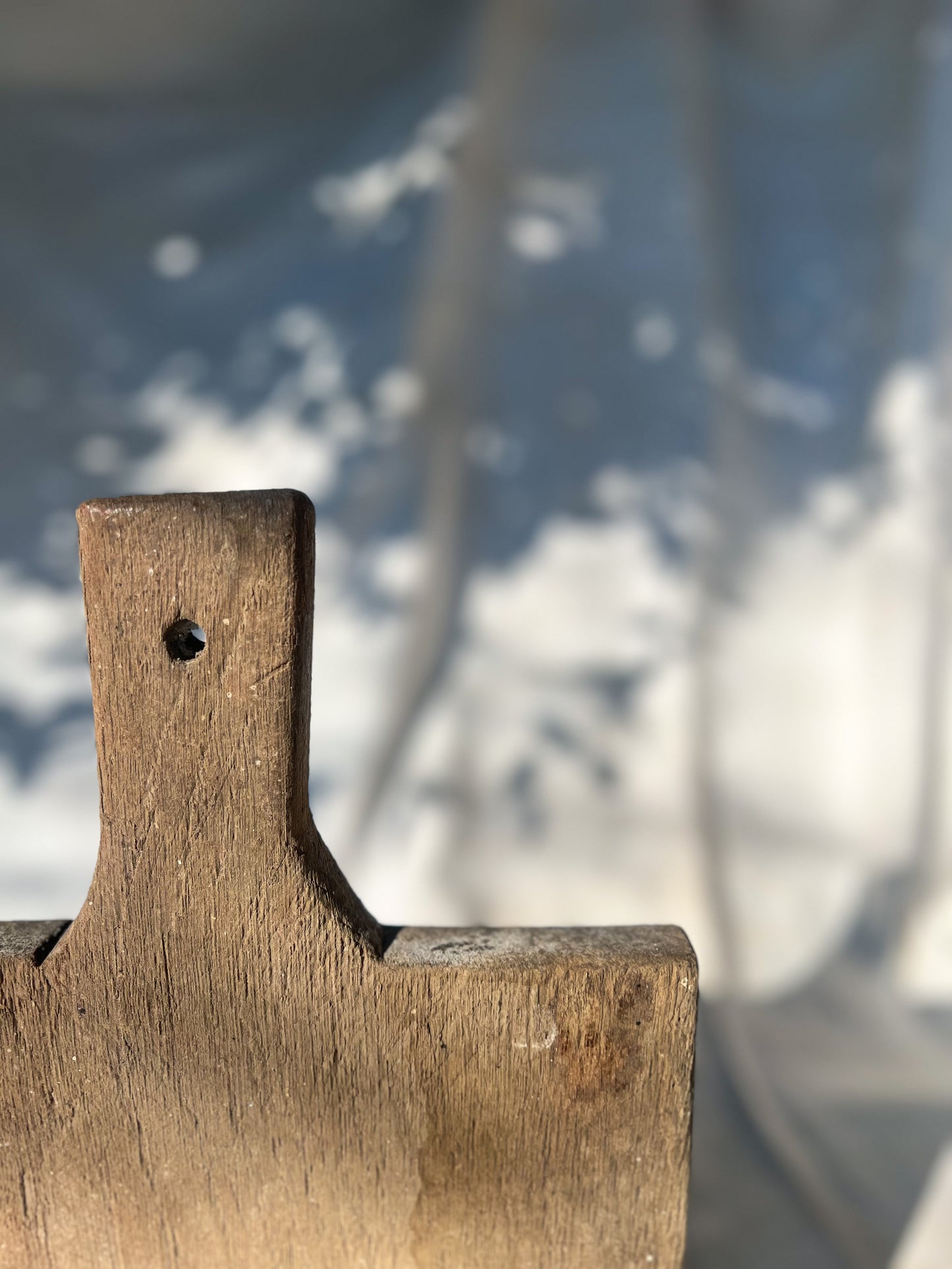 Worn Wooden French Bread Board