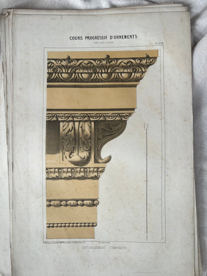 Set of 33 Antique Architectural Prints