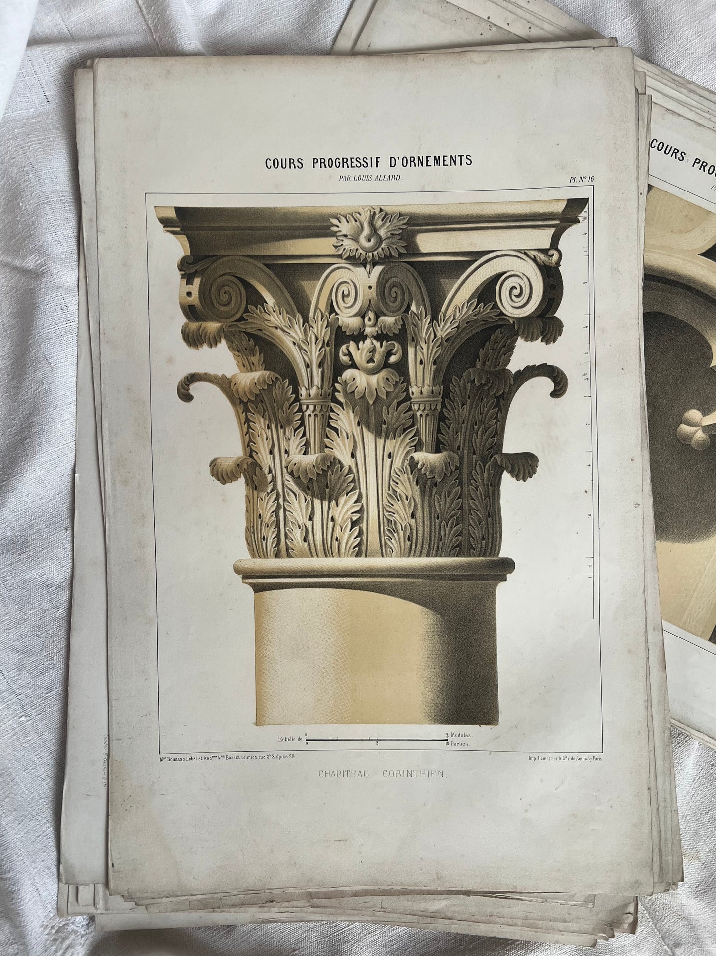 Set of 33 Antique Architectural Prints