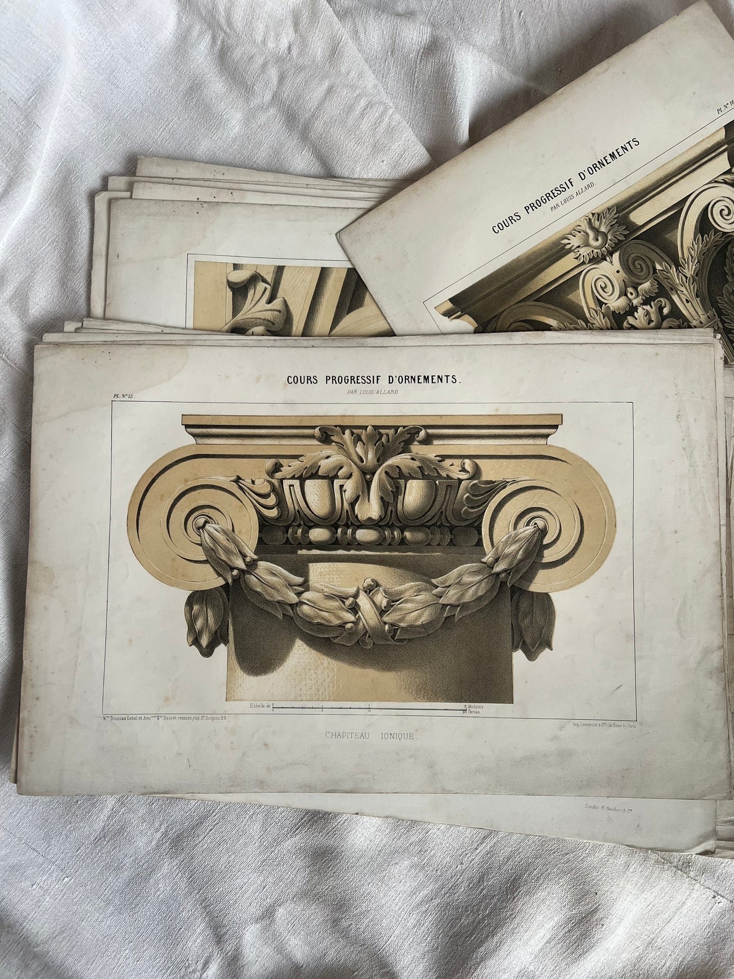 Set of 33 Antique Architectural Prints