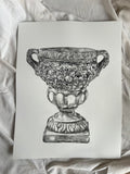 Stone Scallop French Jardiniere | Charcoal