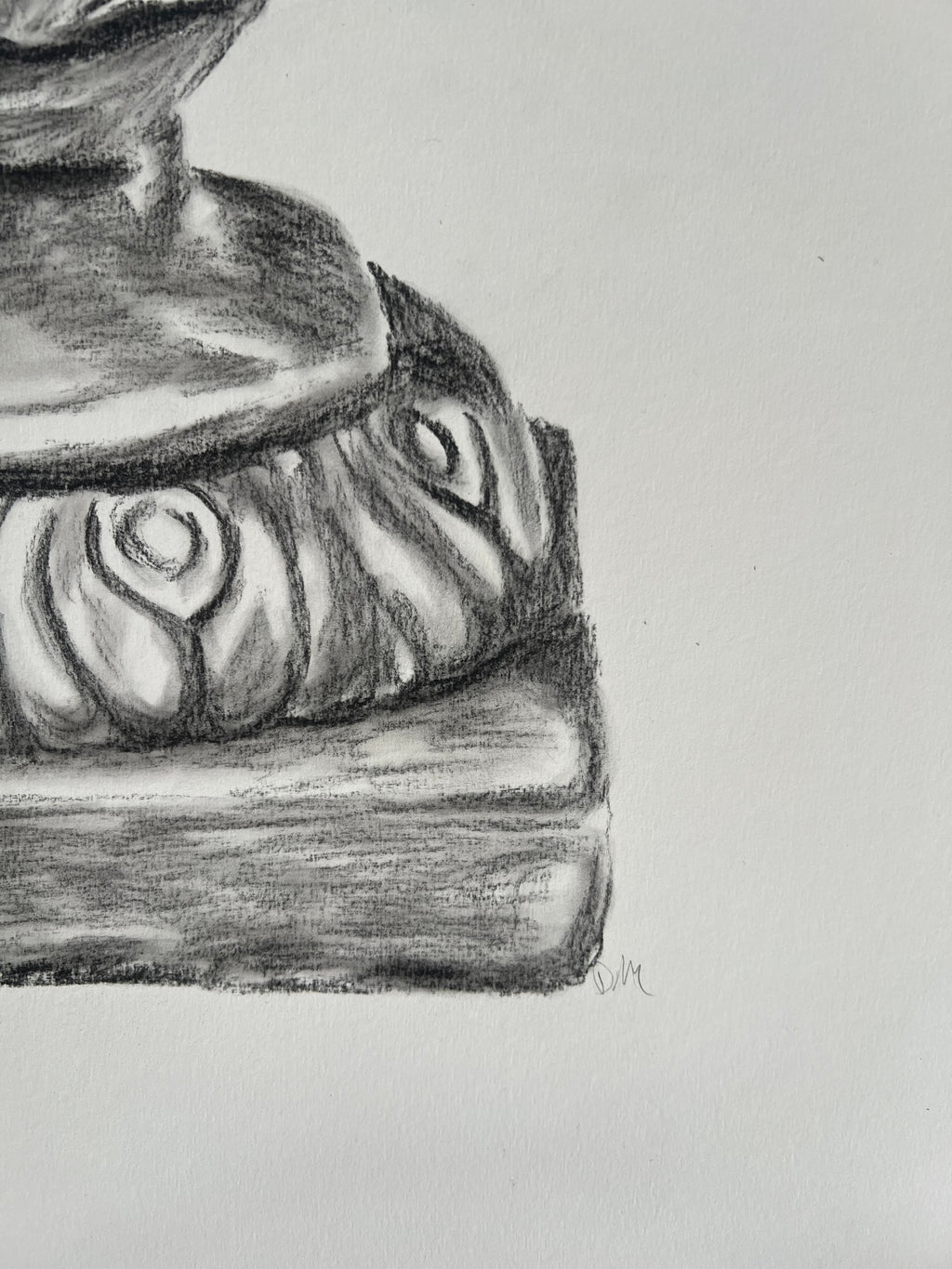 Stone Scallop French Jardiniere | Charcoal