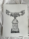 Filigree Handled French Jardiniere | Charcoal