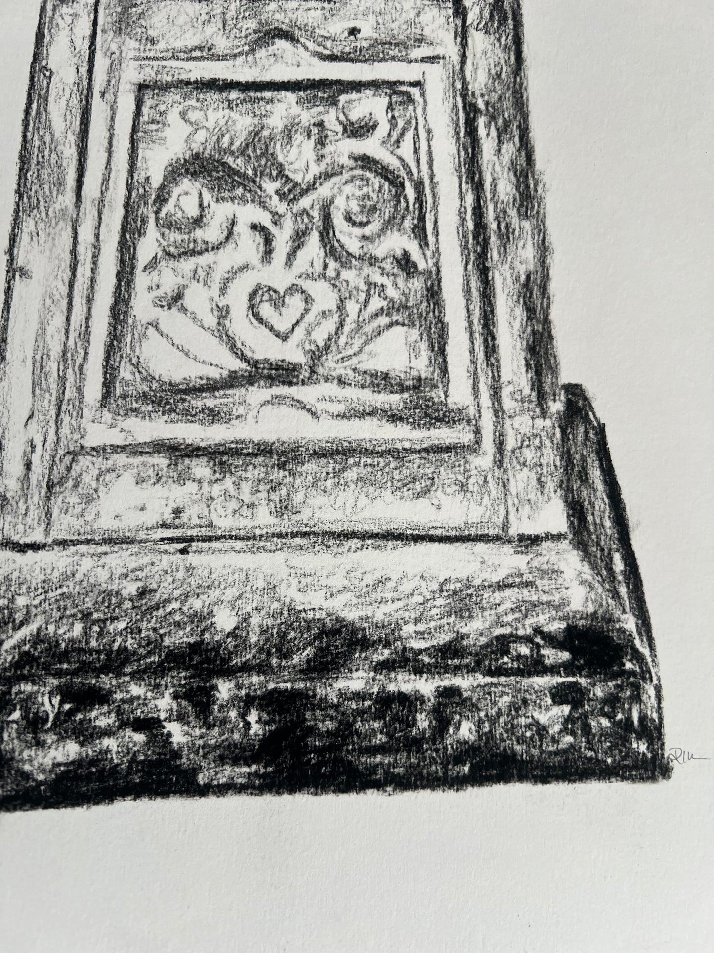 Filigree Handled French Jardiniere | Charcoal