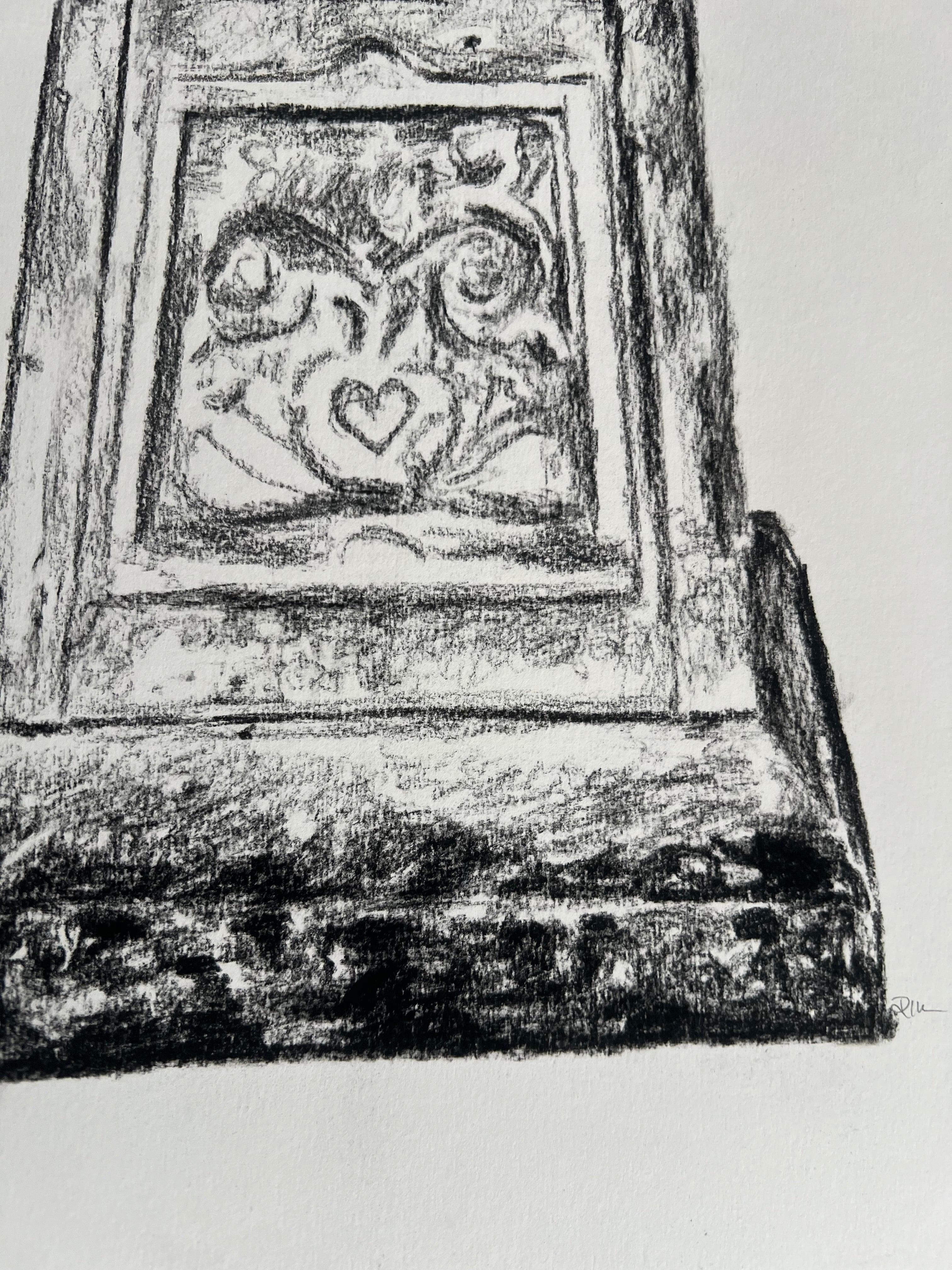 Filigree Handled French Jardiniere | Charcoal