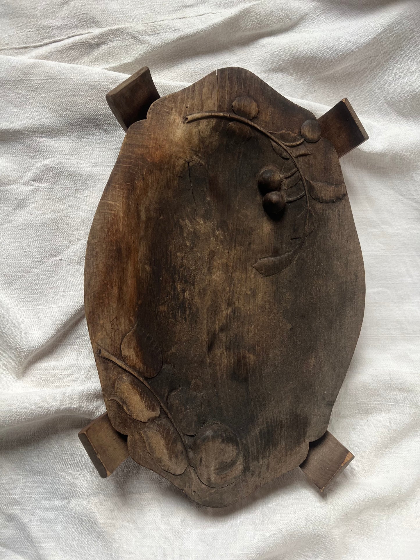 Hand-Carved Wooden Tray