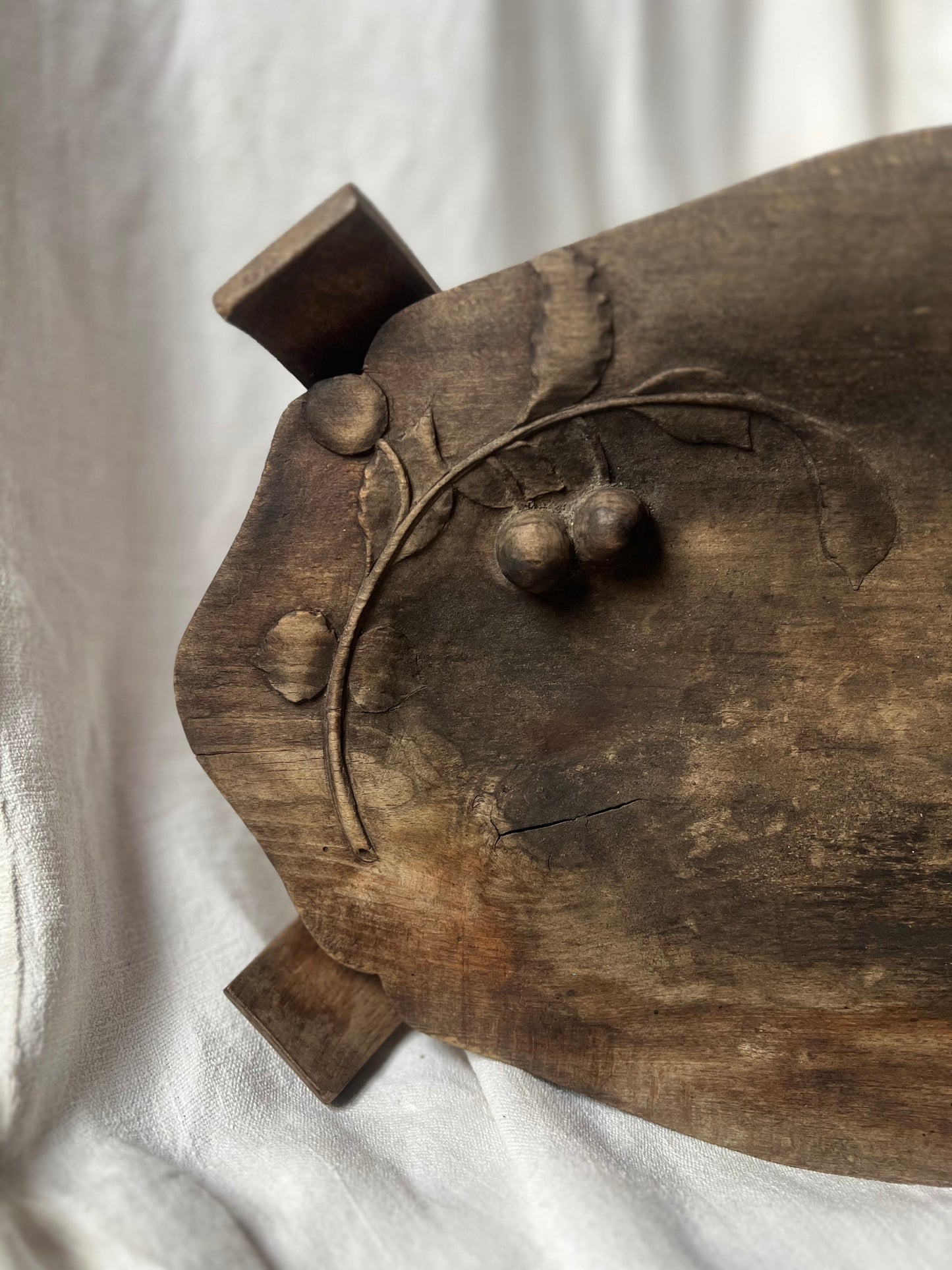 Hand-Carved Wooden Tray
