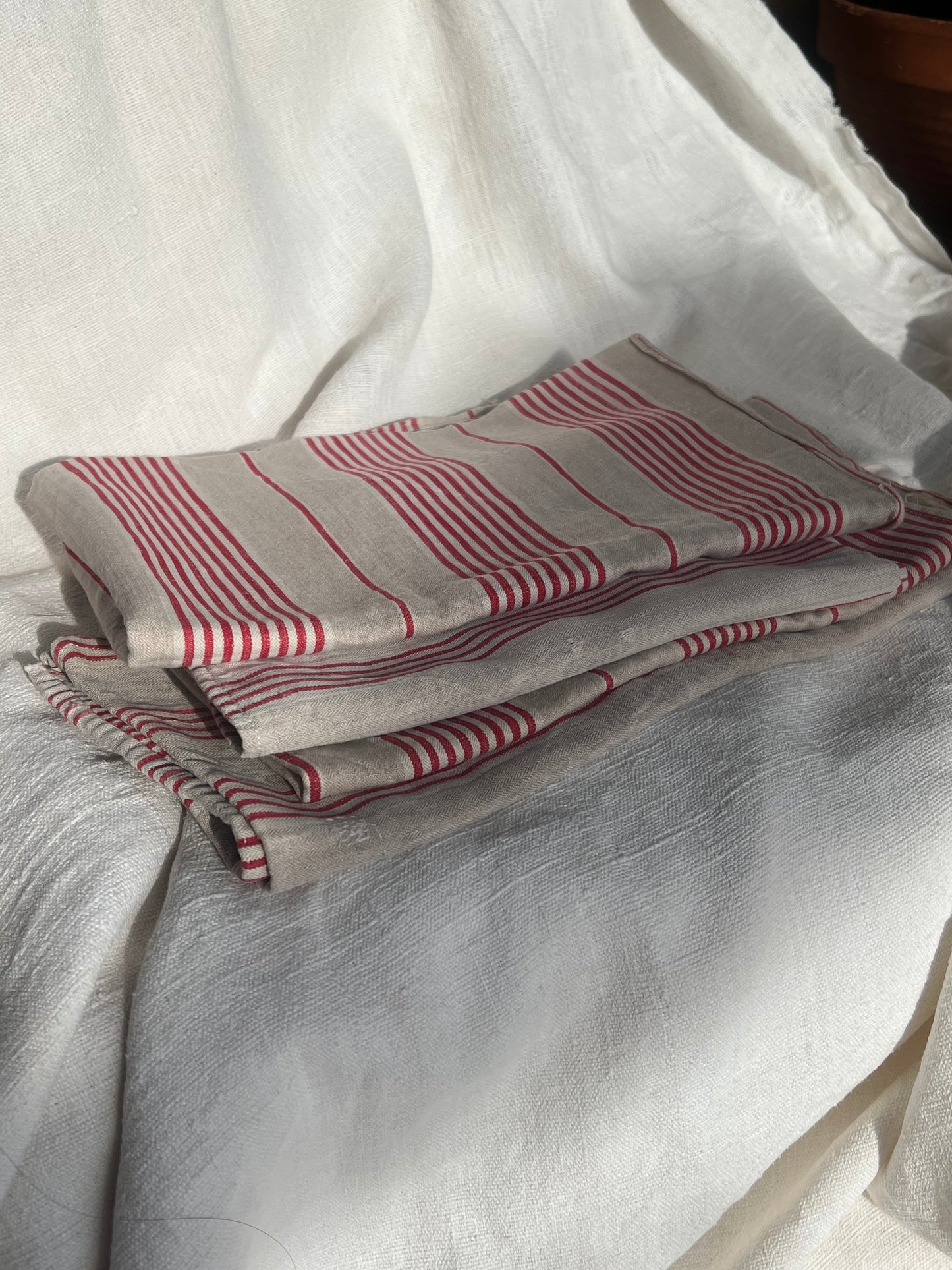 Set of Four Pin-stripe Linen Cloth