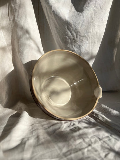 Large Ceramic Mixing Bowl with Pour Spout