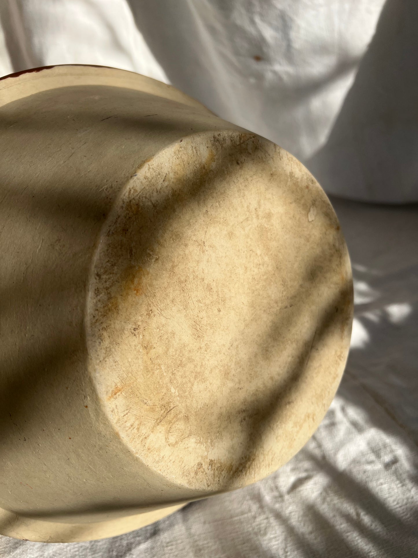 Large Ceramic Mixing Bowl with Pour Spout