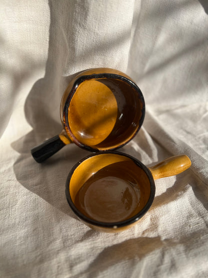Set of Fondue Ceramic Pots