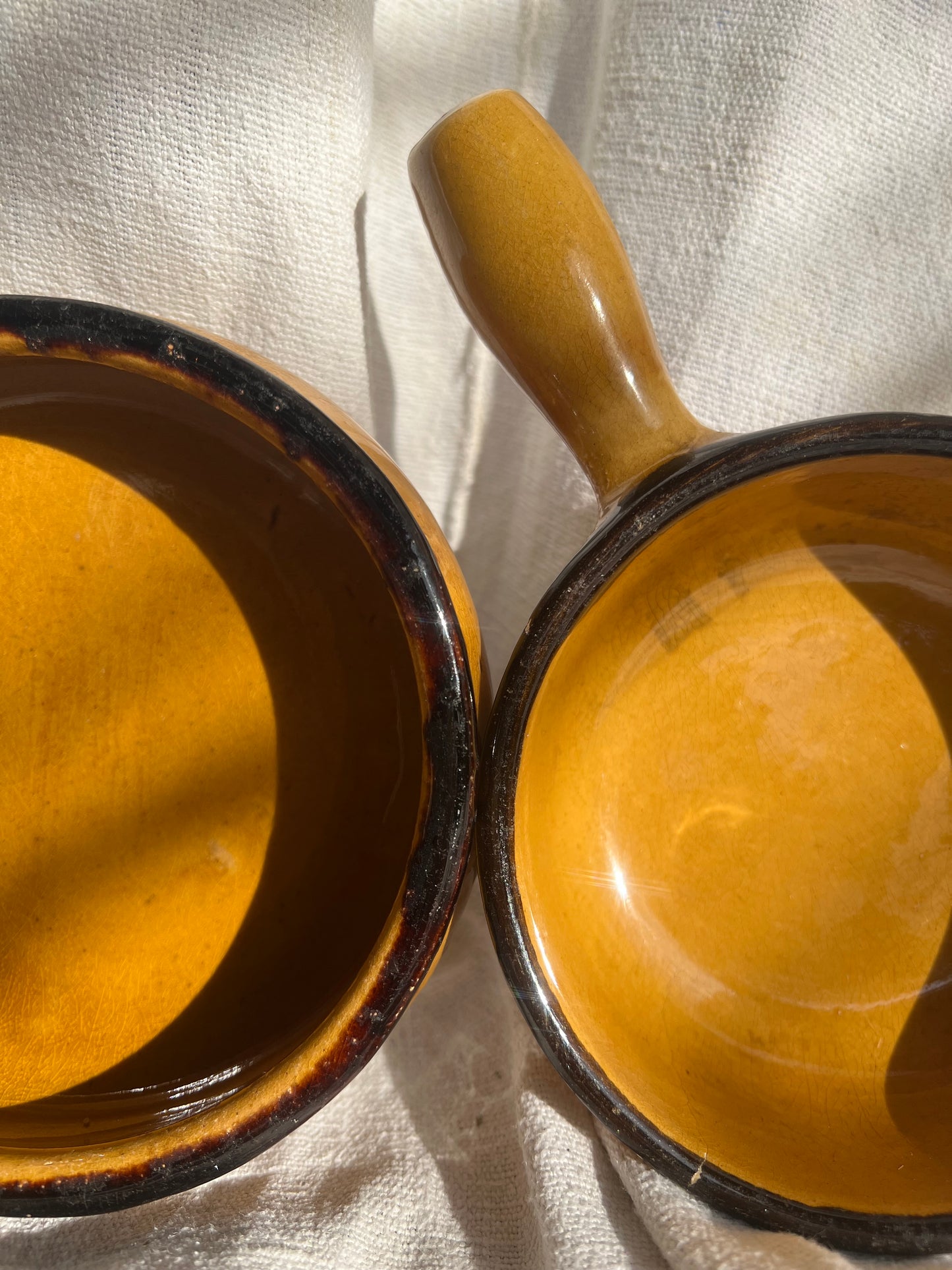 Set of Fondue Ceramic Pots