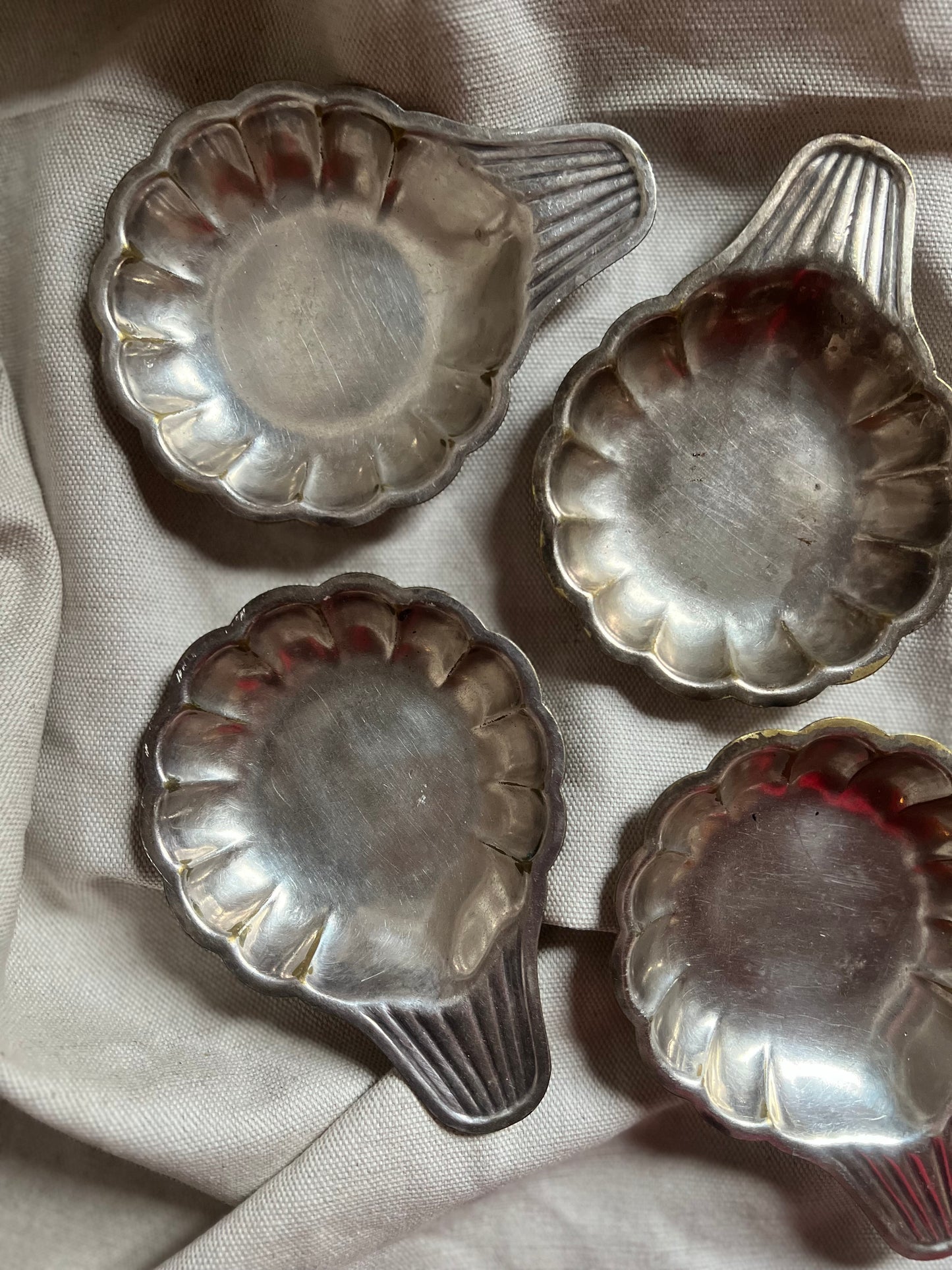 Set of 6 Silver Plated Scallop Dishes