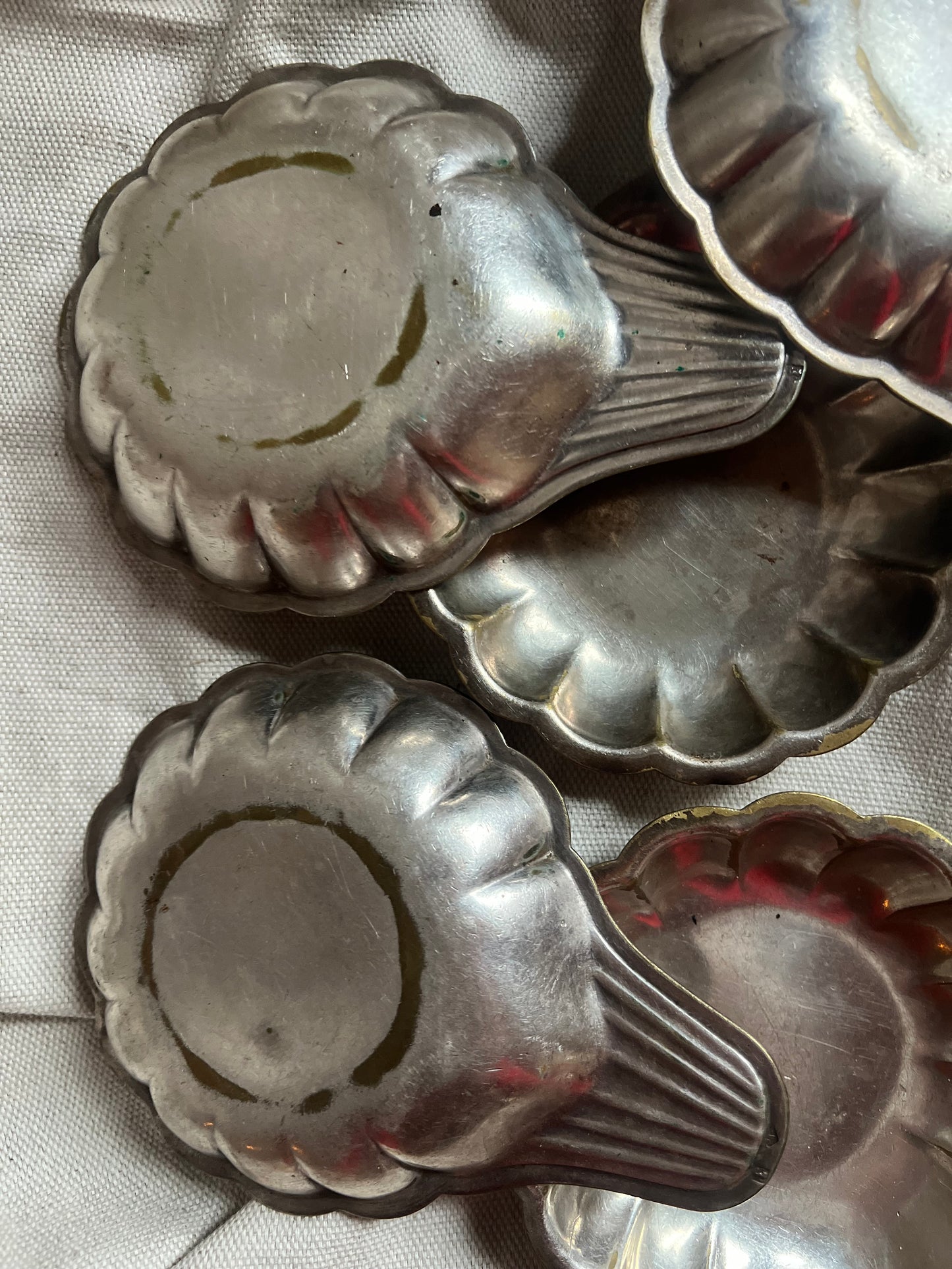 Set of 6 Silver Plated Scallop Dishes