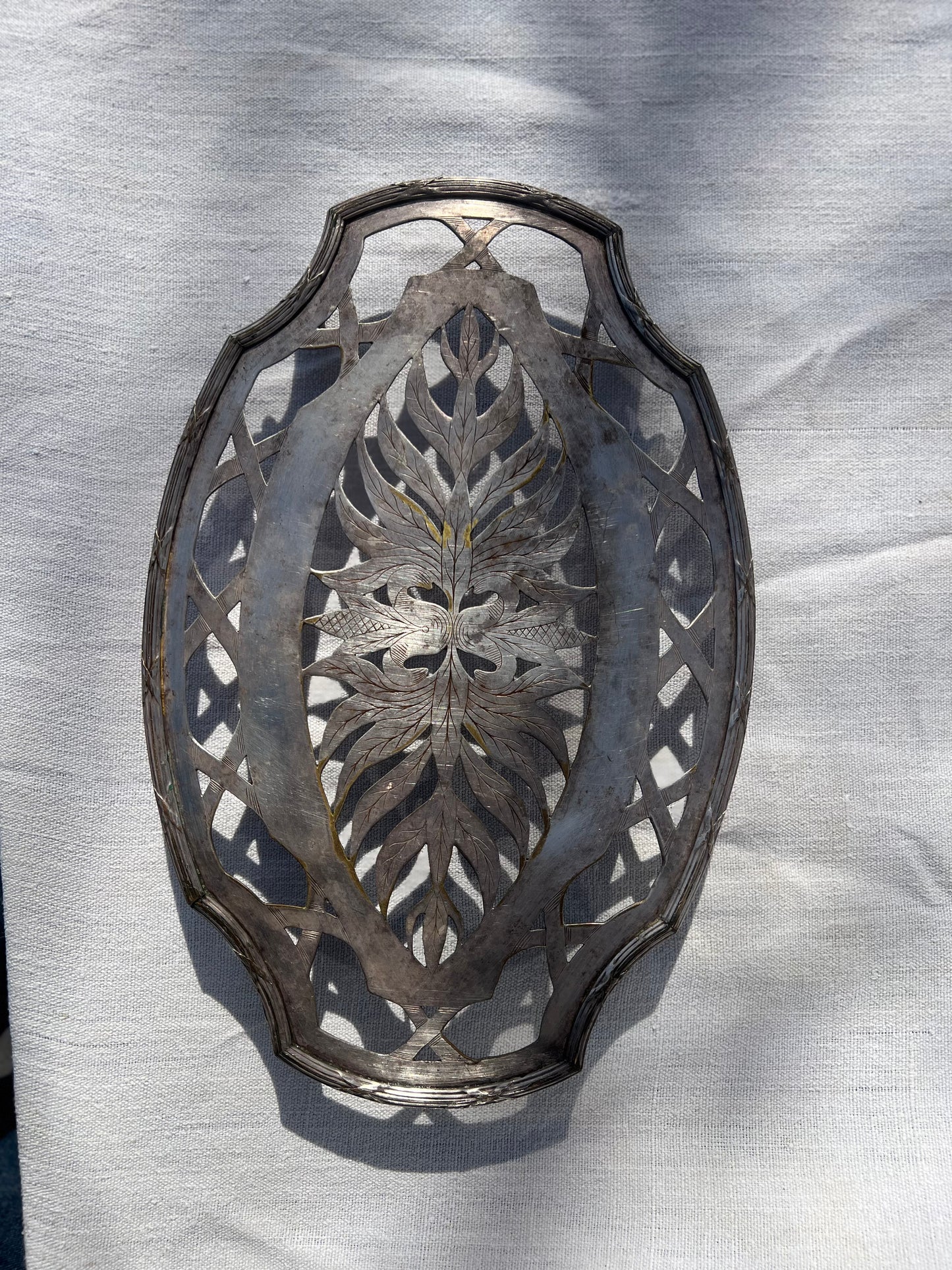 French Silver-Plated Corn Motif Pierced Tray – Toulouse