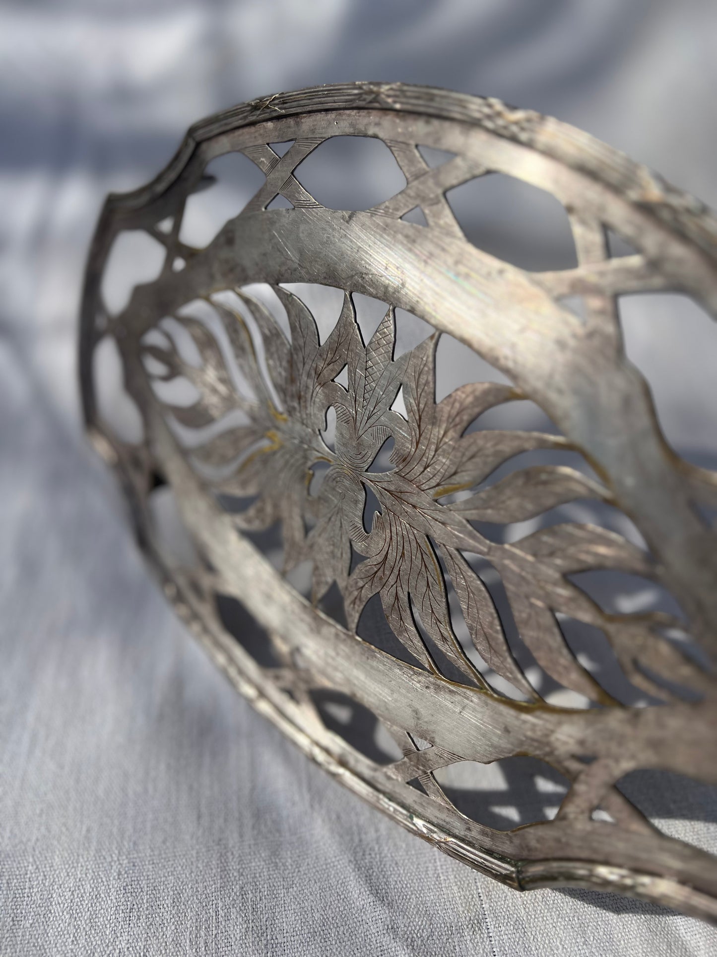 French Silver-Plated Corn Motif Pierced Tray – Toulouse