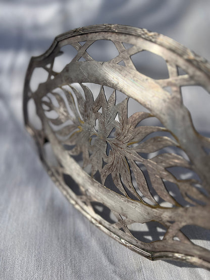 French Silver-Plated Corn Motif Pierced Tray – Toulouse