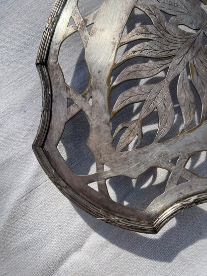 French Silver-Plated Corn Motif Pierced Tray – Toulouse