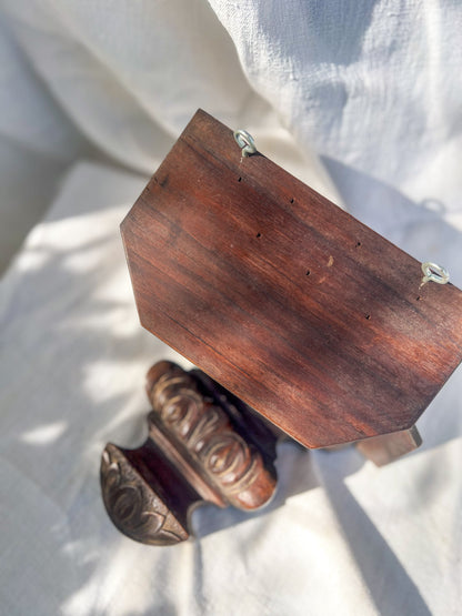 Pair of Hand Carved Wooden Wall Shelves