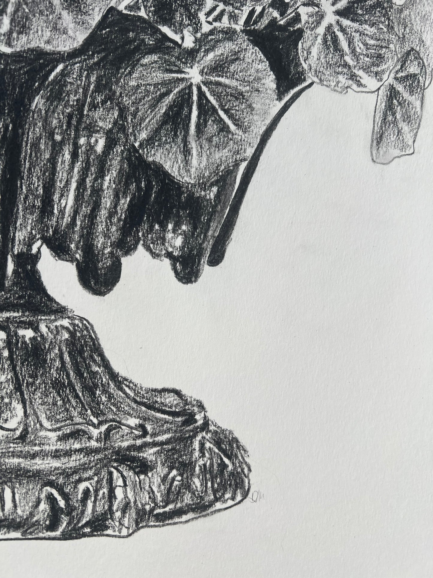 Nasturtiums in Jardiniere | Charcoal