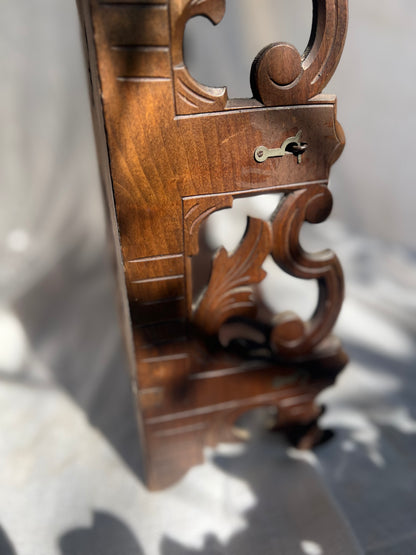 Hand Carved Folding Wall or Table Top Shelf