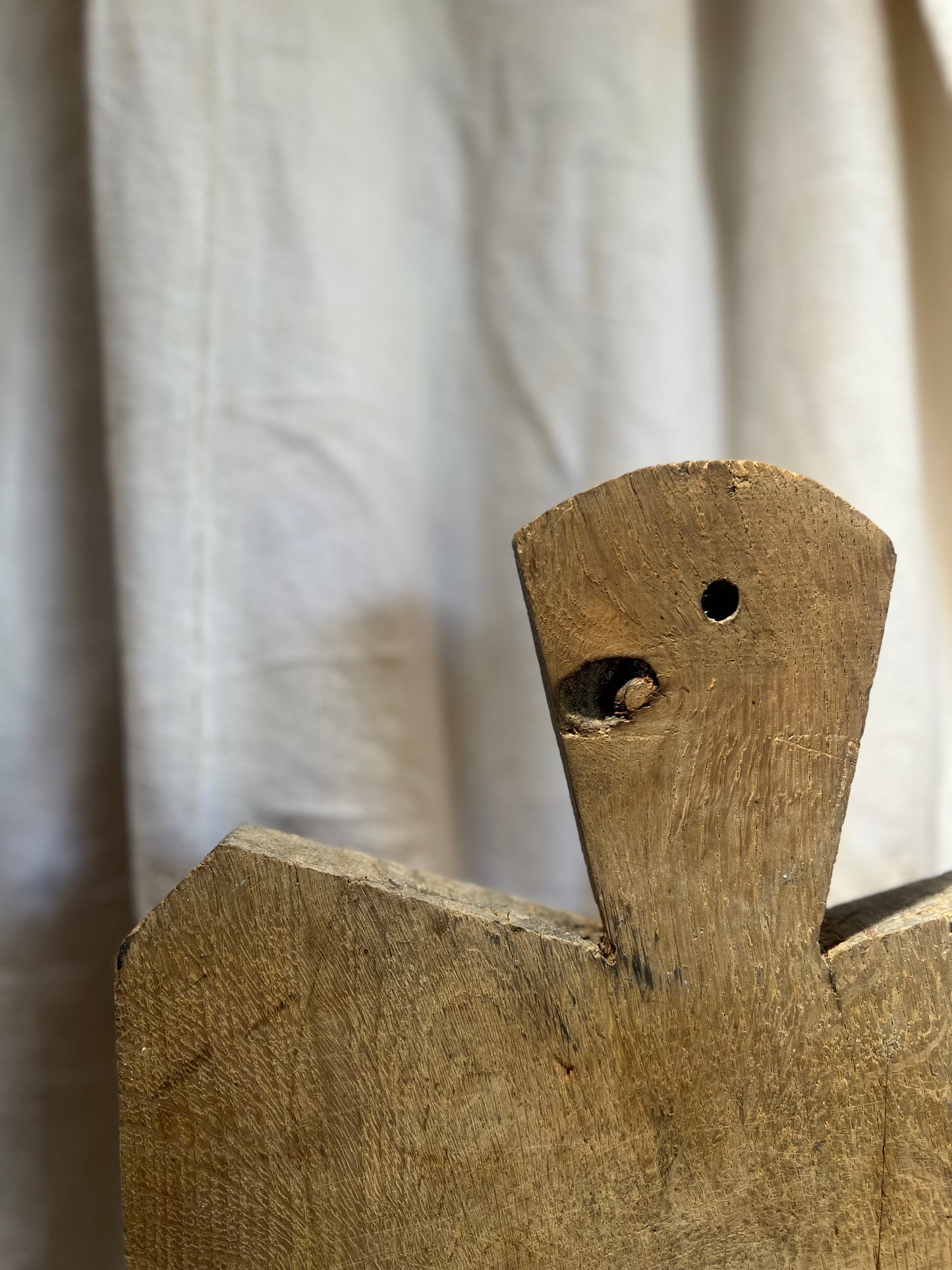 Planche à découper en bois française antique