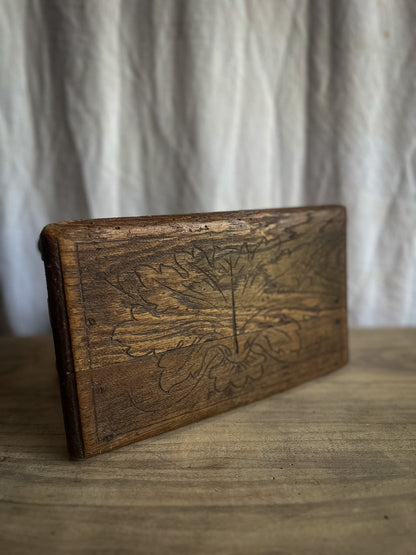 Victorian Carved Wooden Foot Stool with Design