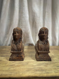 French Cast Iron Figural Andirons (Chenets) — Pair