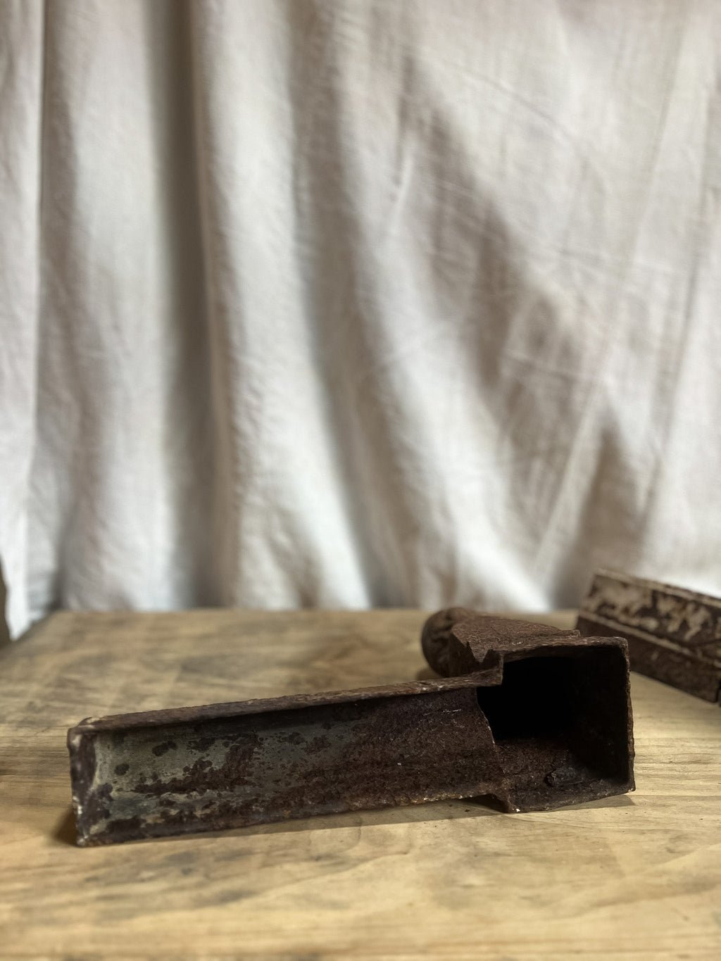 French Cast Iron Figural Andirons (Chenets) — Pair