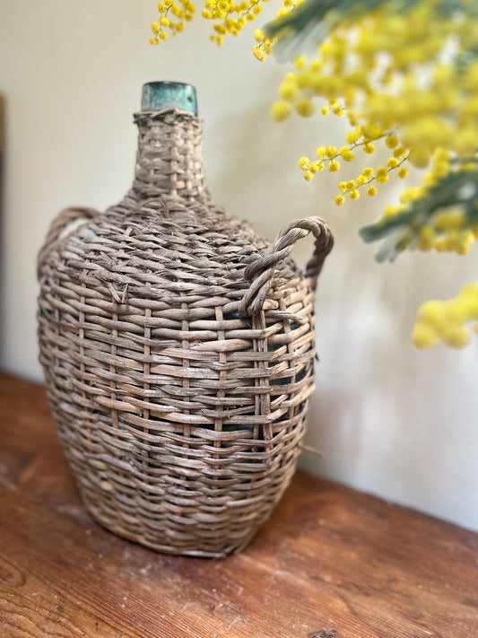 Spanish Wicker Demijohn Bottle