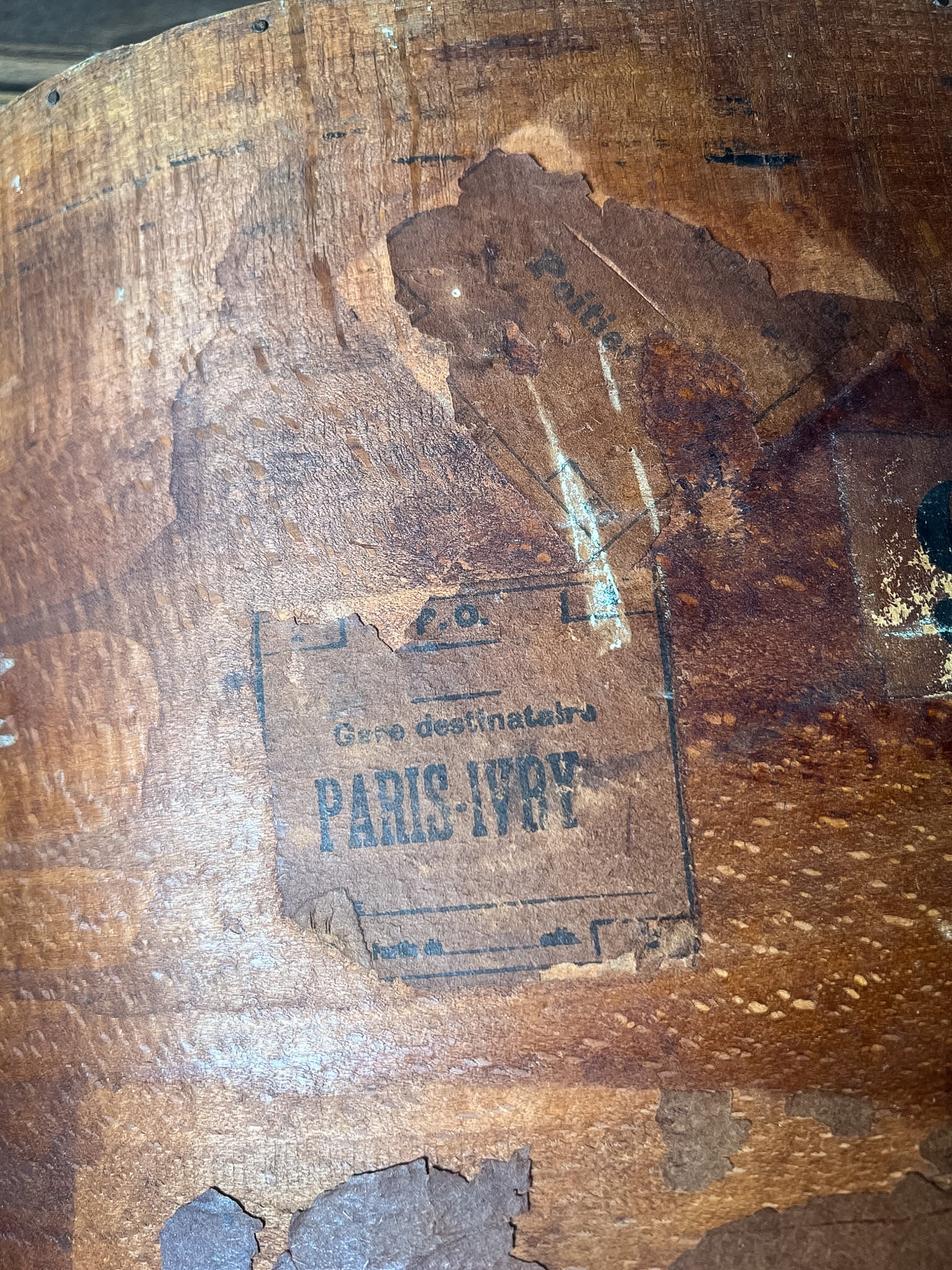 Bentwood Hat Box with Original Railway Shipping Labels — Early 20th Century