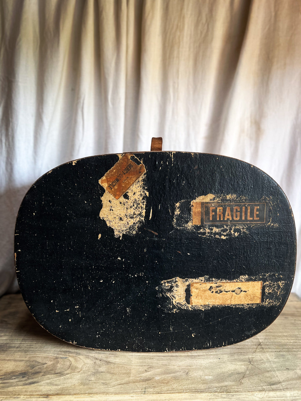 Bentwood Hat Box with Original Railway Shipping Labels — Early 20th Century