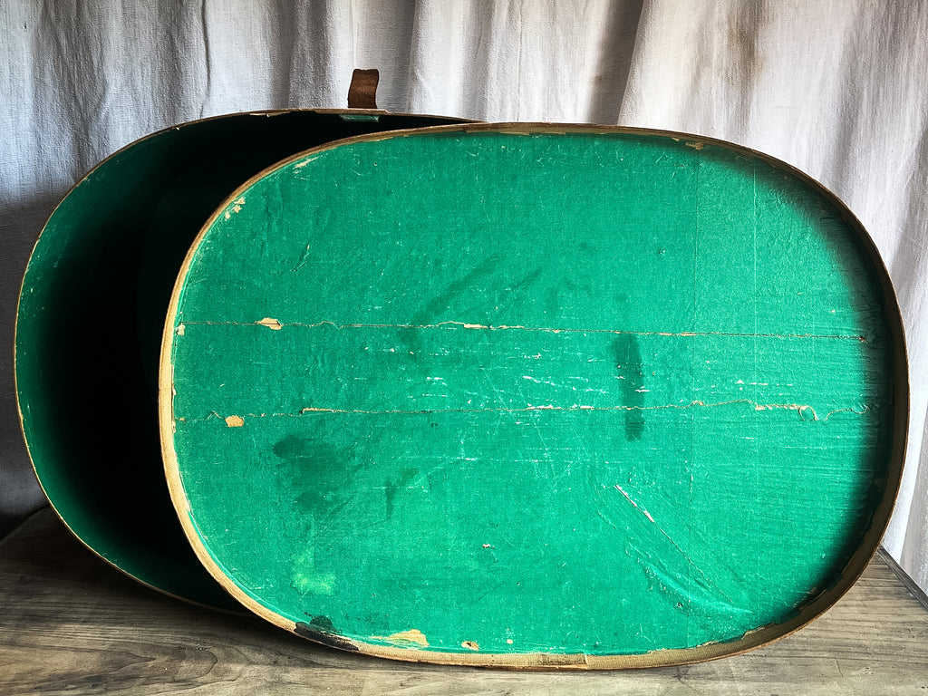 Bentwood Hat Box with Original Railway Shipping Labels — Early 20th Century