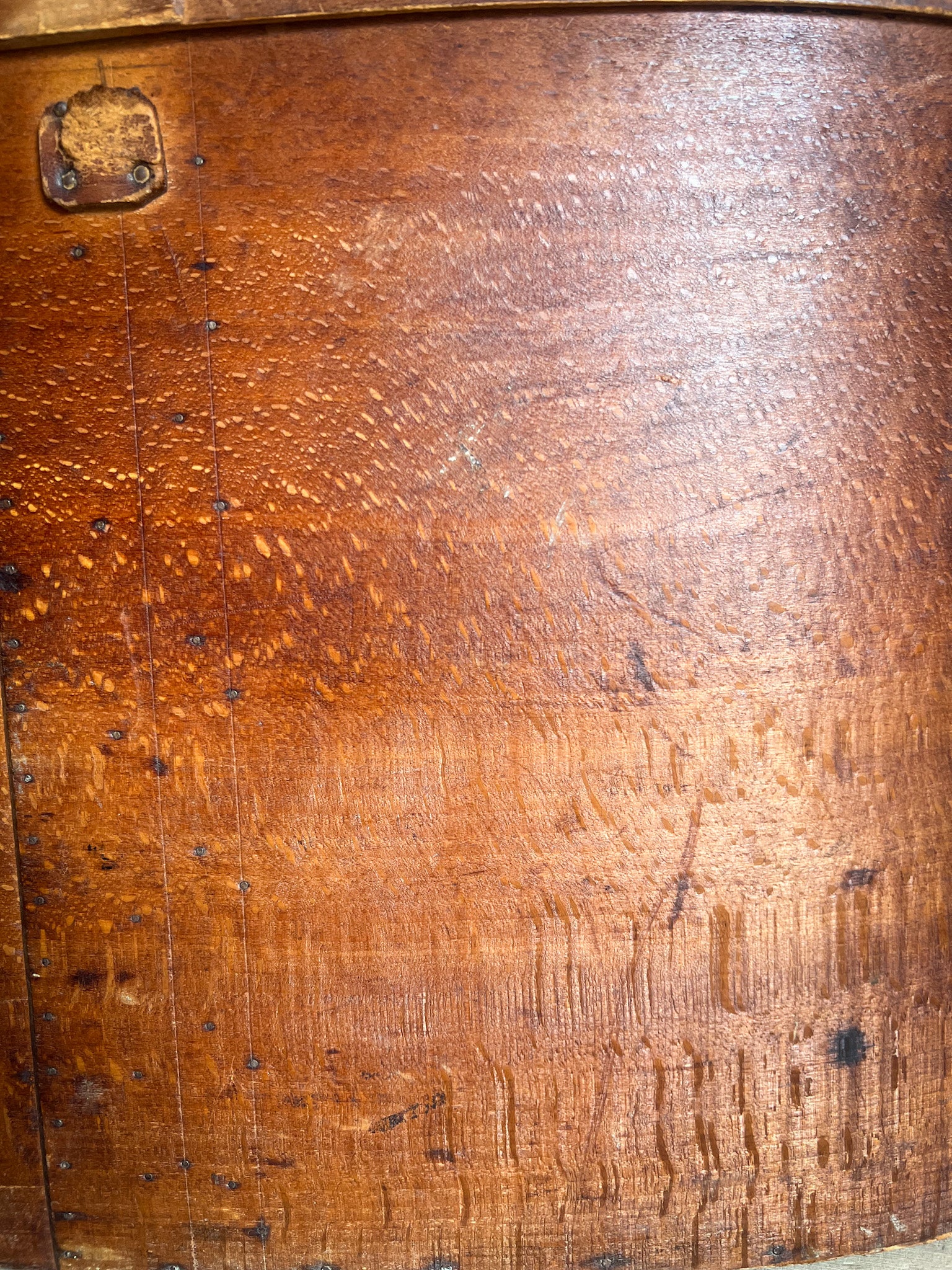 Bentwood Hat Box with Original Railway Shipping Labels — Early 20th Century