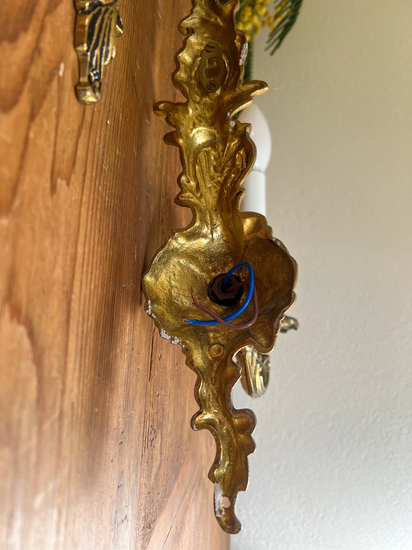 Traditional French Brass Wall Sconces – Late 19th/Early 20th Century