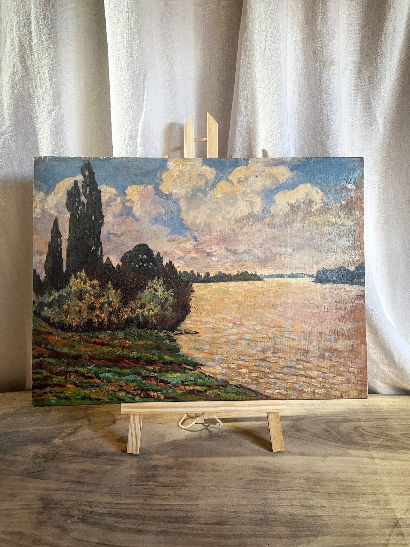 Impressionist Landscape Oil Painting on Panel