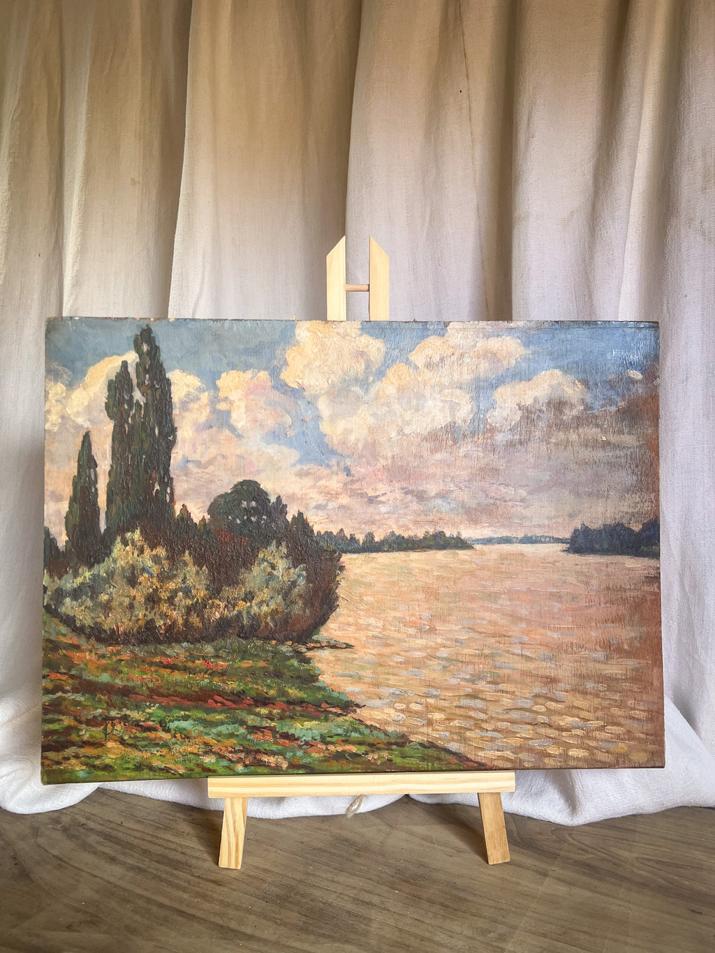 Impressionist Landscape Oil Painting on Panel