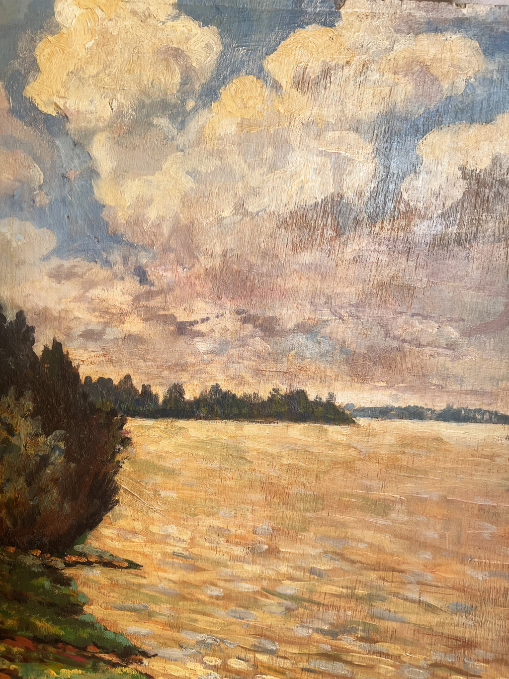Impressionist Landscape Oil Painting on Panel