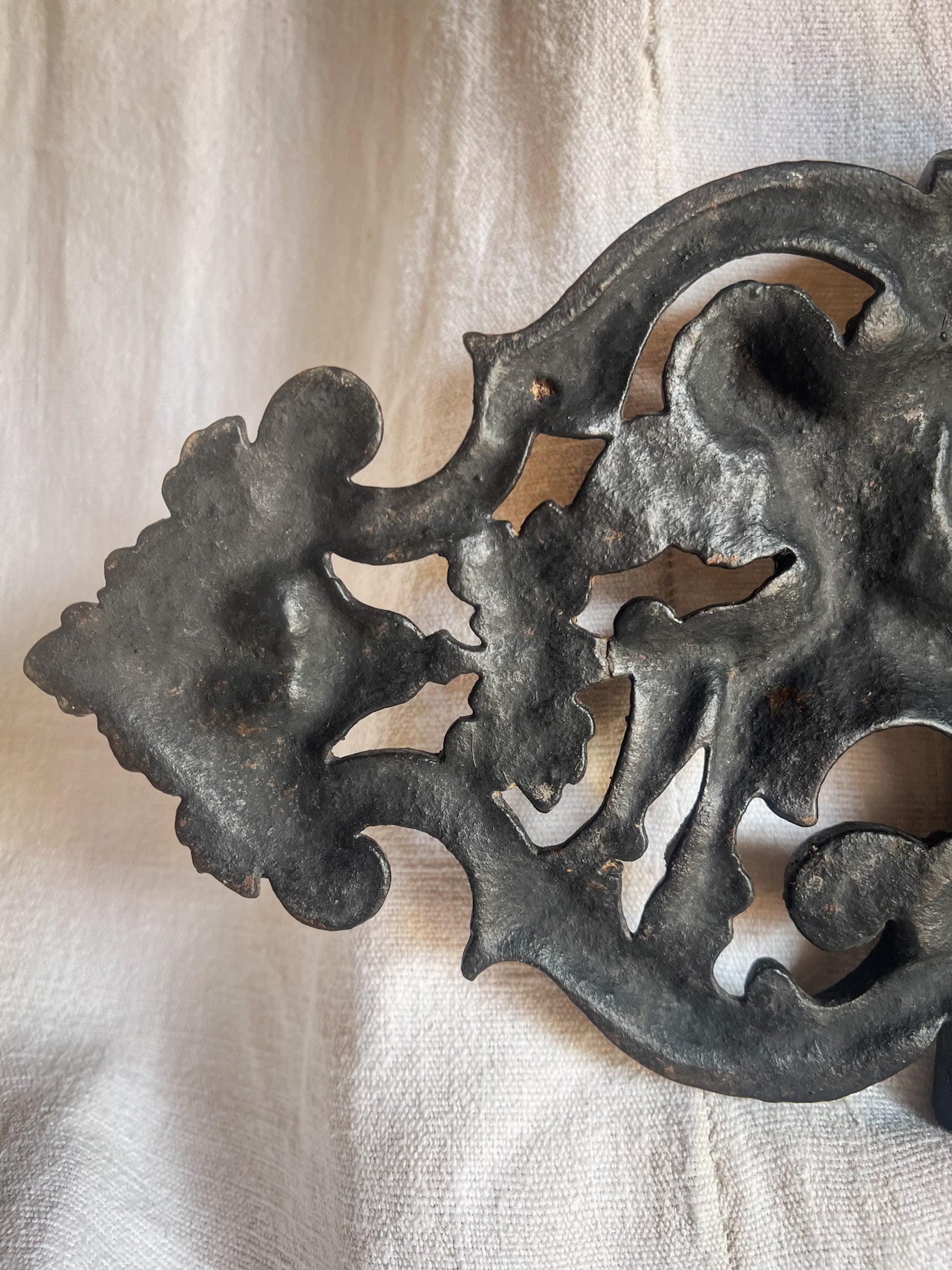 Cast Iron Cherub & Mascaron Ornament / Architectural Mount