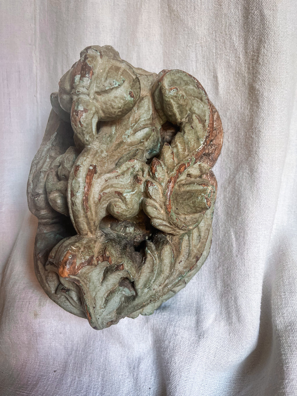 Carved Wood Architectural Fragment / Corbel